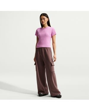 Nike Sportswear Phoenix Fleece Cargo Sweatpants - Red
