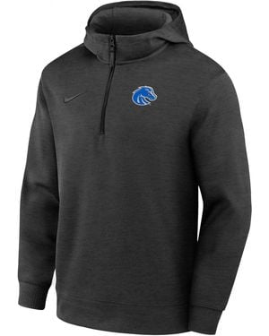 Nike Boise State Coaches Premium Dri-Fit College 1/4-Zip Hoodie - Gray