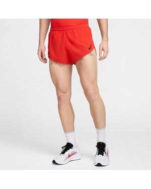 Nike Aeroswift Dri-Fit Adv 2" Brief-Lined Running Shorts - Red