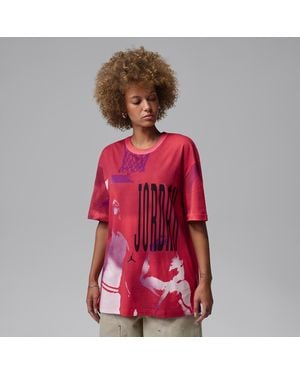 Nike Flight Oversized Graphic T-Shirt - Red
