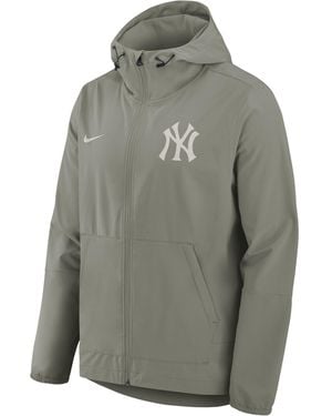 Nike New York Yankees Unlimited Packable Mlb Full-Zip Hooded Jacket - Gray
