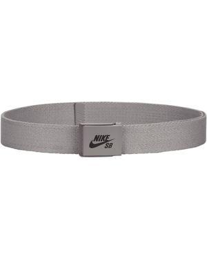 Nike Sb Solid Single Web Belt - Gray