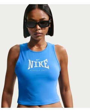 Nike Sportswear Tight Cropped Tank Top - Blue