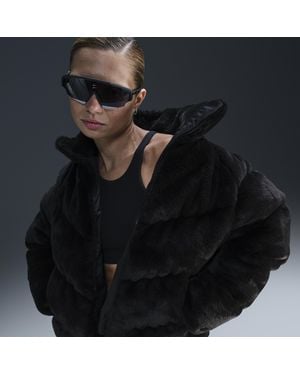 Nike Sportswear Windpuffer Therma-Fit Loose Faux Fur Jacket - Black