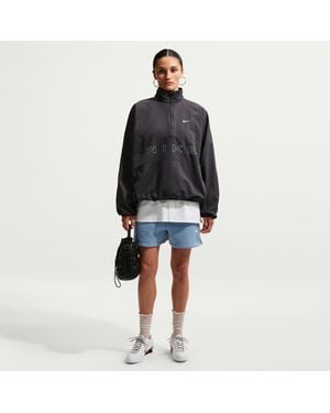 Nike Studio Fleece Medium Weight Mid-Rise Shorts - Black