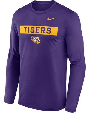 Nike Lsu Primetime Legend 2-Hit Dri-Fit College Long-Sleeve T-Shirt - Purple