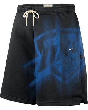 Nike Oklahoma City Thunder Standard Issue Fleece Basketball Shorts - Blue