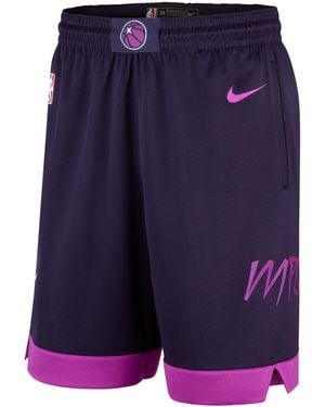 Nike Minnesota Timberwolves City Edition Dri-Fit Nba Swingman Shorts - Blue