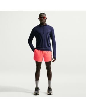 Nike Stride Dri-Fit 5" Brief-Lined Running Shorts - Blue