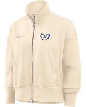 Nike College (Hampton University) Phoenix Fleece Track Jacket - Natural
