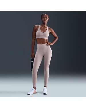 Nike Universa High-Waisted 7/8 Leggings With No Front Seam - Blue