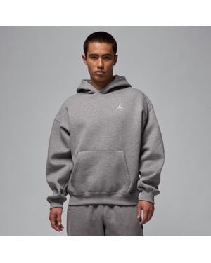 Nike Nike Brooklyn Fleece Oversized Pullover Hoodie - Grey