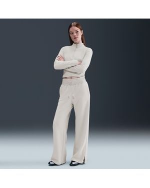 Nike Sportswear Phoenix Plush High-Waisted Wide-Leg Cozy Fleece Pants - Blue