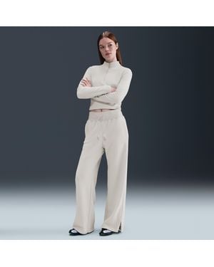 Nike Sportswear Phoenix Plush High-Waisted Wide-Leg Cozy Fleece Pants - Blue