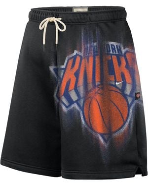 Nike New York Knicks Standard Issue Fleece Basketball Shorts - Black