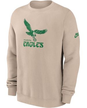 Nike Philadelphia Eagles Rewind Club Nfl Pullover Crew - Natural