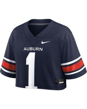 Nike Auburn Dri-Fit College Cropped Game Jersey - Blue