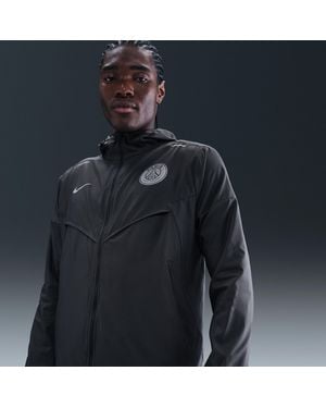 Nike Paris Saint-Germain Impossibly Light Windrunner Football Jacket - Blue