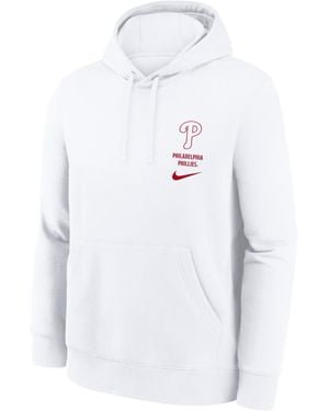 Nike Philadelphia Phillies Minimal Club Mlb Pullover Hoodie - White
