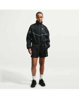 Nike Sportswear Mid-Rise Poly-Knit Track Shorts - Black