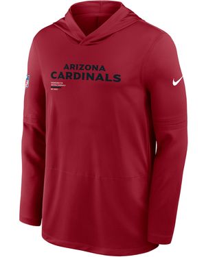 Nike Arizona Cardinals Pure Fury Sideline Dri-Fit Nfl Long-Sleeve Hooded Top - Red