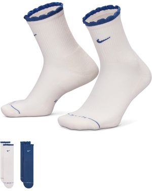 Nike Everyday Elevated Micro-Crew Socks (2 Pairs) - Blue