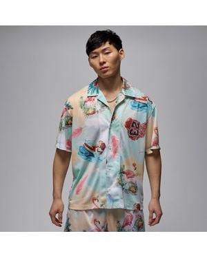 Nike Essentials Printed Camp Top - Blue