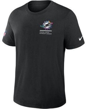 Nike Miami Dolphins Crucial Catch Dri-Fit Nfl T-Shirt - Black