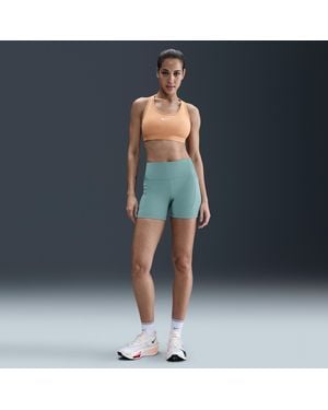 Nike Swift High-Waisted 4" Tight Running Shorts With Pockets - Blue