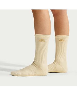 Nike Skims Dri-Fit Pilates Grip Crew Socks (1 Pair) - Natural