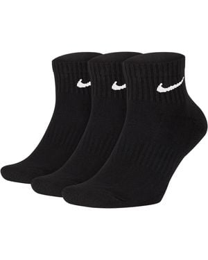 Nike Everyday Cushioned Training Ankle Socks (3 Pairs) - Black