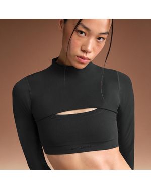 Nike 'Sskims Vintage Seamless Long-Sleeve Shrug - Black