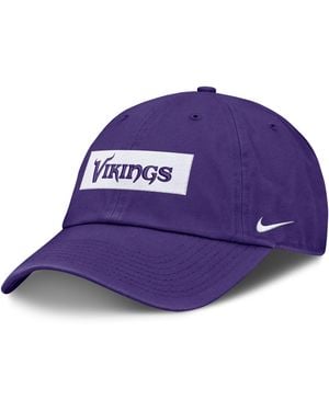 Nike Minnesota Vikings Primetime Club Wordmark Nfl Adjustable Hat - Purple