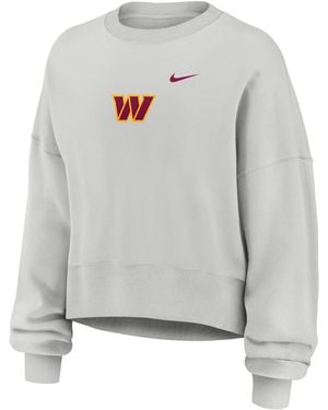 Nike Washington Commanders Primetime Phoenix Nfl Oversized Pullover Crew - Gray
