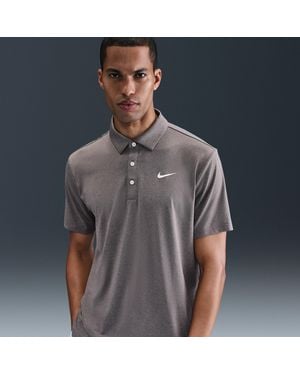 Nike Tour Dri-Fit Heathered Golf Polo - Grey