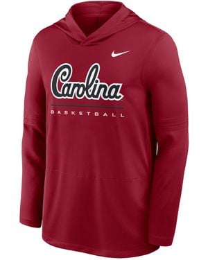 Nike College Sideline (South Carolina Gamecocks) Dri-Fit Lightweight Hooded Top - Red