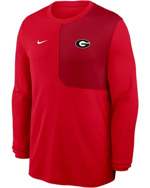 Nike Georgia Sideline Coach Dri-Fit College Long-Sleeve Top - Red