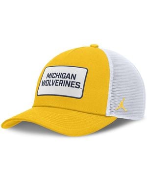 Nike Michigan On-Field Rise Brand College Trucker Adjustable Hat - Yellow