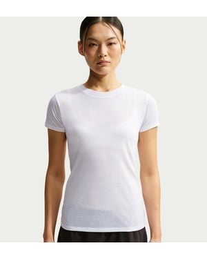 Nike Skims Performance Cotton Blend Short-Sleeve Top - White
