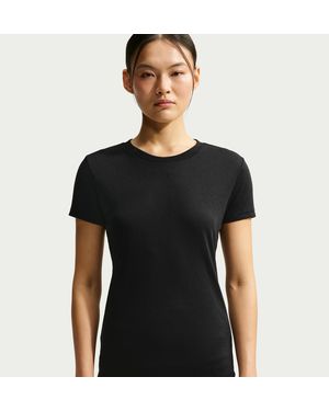 Nike Skims Performance Cotton Blend Short-Sleeve Top - Black