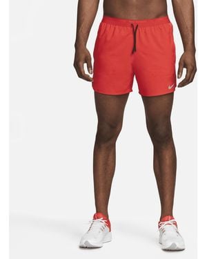 Nike Stride Dri-Fit 5" Brief-Lined Running Shorts - Red