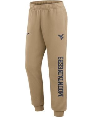 Nike West Virginia Primetime Club College Jogger Pants - Natural