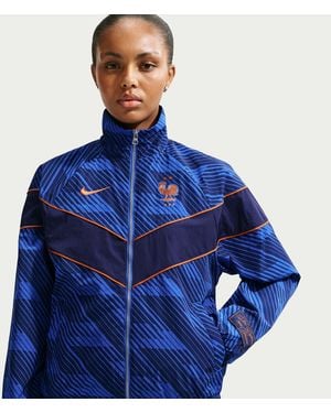 Nike Fff Windrunner Soccer Uv Woven Jacket - Blue