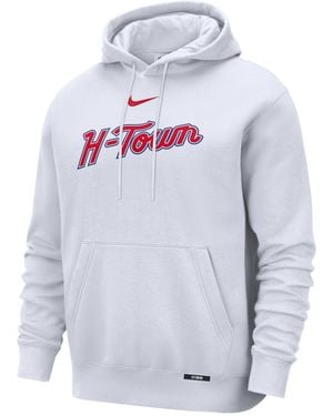 Nike Houston Rockets City Edition Basketball Club Pull-Over Hoodie - Blue