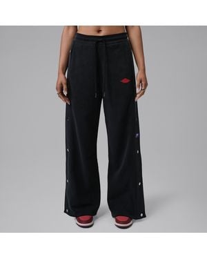 Nike Flight Fleece French Terry Snap Pants - Black