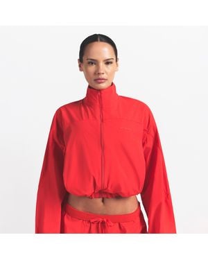 Nike Skims Woven Nylon Crop Jacket - Red