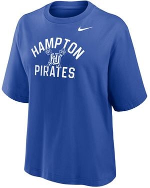 Nike College (Hampton University) Boxy T-Shirt - Blue