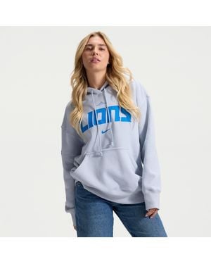 Nike Detroit Lions Rivalries Collection Phoenix Nfl Oversized Pullover Hoodie - Blue