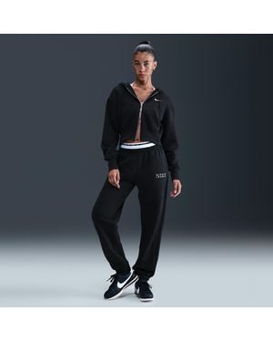 Nike Sportswear Phoenix Fleece High-Waisted Tracksuit Bottoms - Black