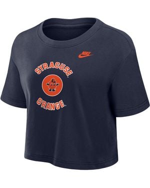 Nike Syracuse Dri-Fit Cropped T-Shirt - Blue